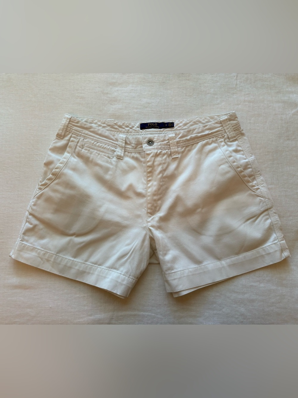 Polo Ralph Lauren White Cotton Chino Shorts for Women